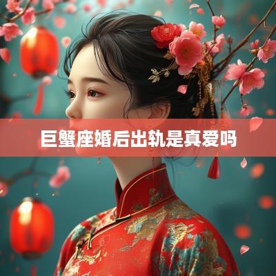 巨蟹座婚后出轨是真爱吗