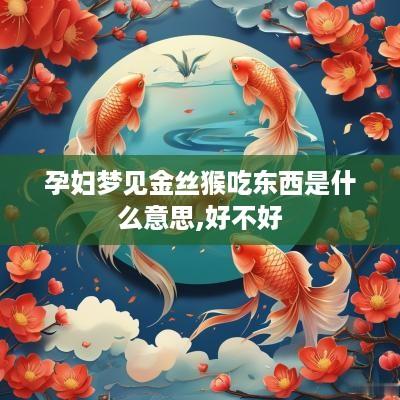 孕妇梦见金丝猴吃东西是什么意思,好不好