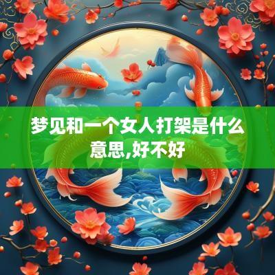 梦见和一个女人打架是什么意思,好不好