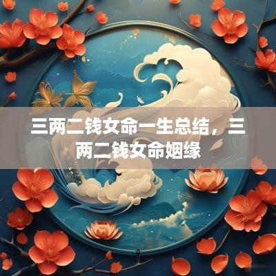三两二钱女命一生总结，三两二钱女命姻缘