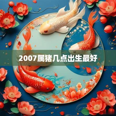 2007属猪几点出生最好