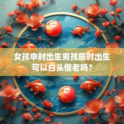 女孩申时出生男孩辰时出生可以白头偕老吗？