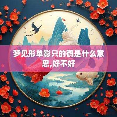 梦见形单影只的鹤是什么意思,好不好