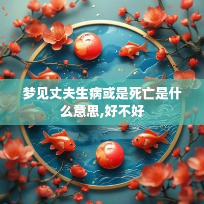 梦见丈夫生病或是死亡是什么意思,好不好