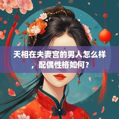 天相在夫妻宫的男人怎么样，配偶性格如何？