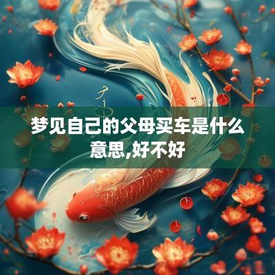 梦见自己的父母买车是什么意思,好不好