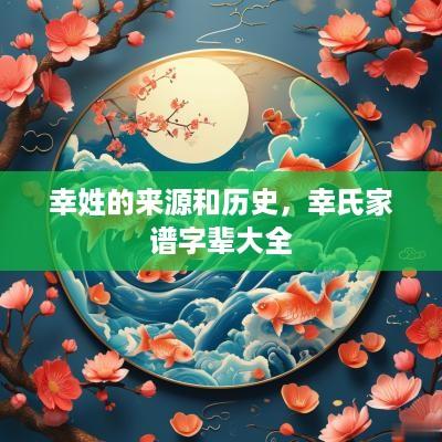 幸姓的来源和历史，幸氏家谱字辈大全