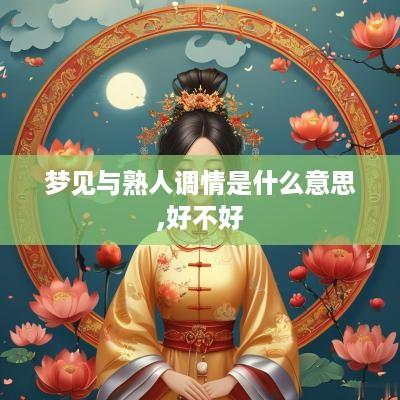 梦见与熟人调情是什么意思,好不好