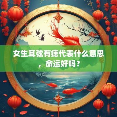 女生耳弦有痣代表什么意思，命运好吗？