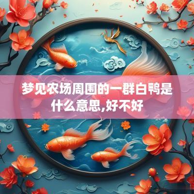 梦见农场周围的一群白鸭是什么意思,好不好