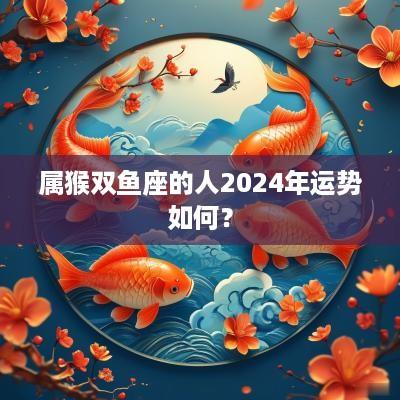 属猴双鱼座的人2025年运势如何？