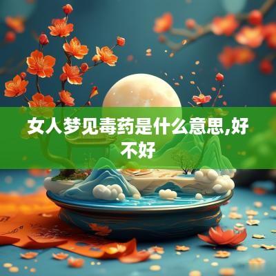 女人梦见毒药是什么意思,好不好