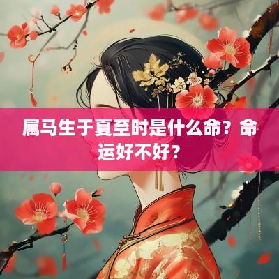 属马生于夏至时是什么命？命运好不好？