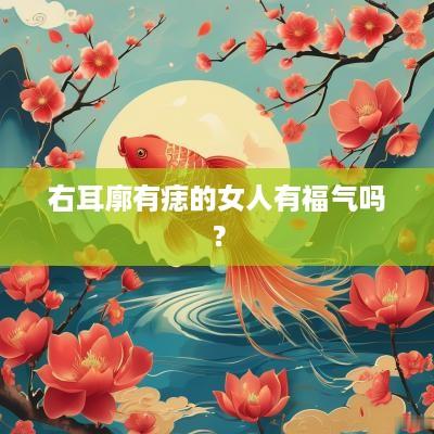 右耳廓有痣的女人有福气吗？