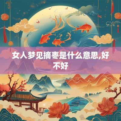 女人梦见摘枣是什么意思,好不好