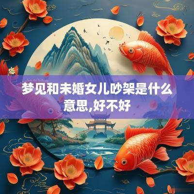 梦见和未婚女儿吵架是什么意思,好不好