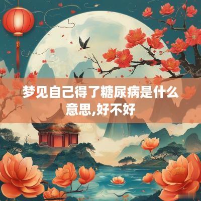梦见自己得了糖尿病是什么意思,好不好