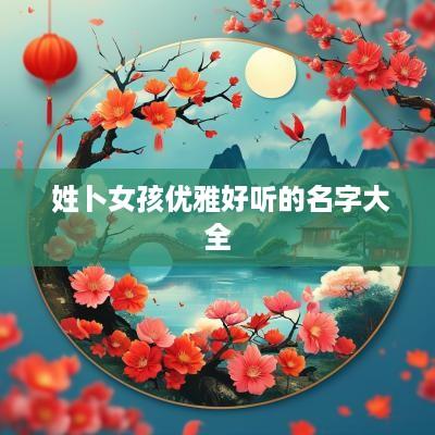  姓卜女孩优雅好听的名字大全