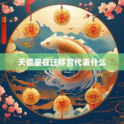 天德星在迁移宫代表什么