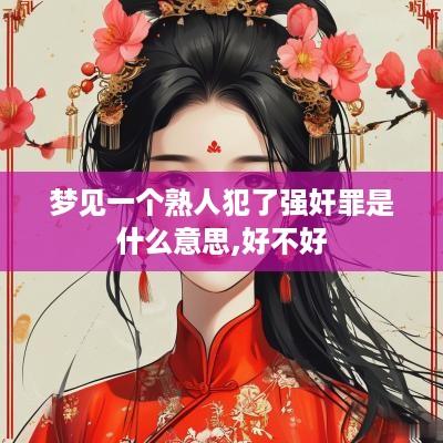 梦见一个熟人犯了强奸罪是什么意思,好不好