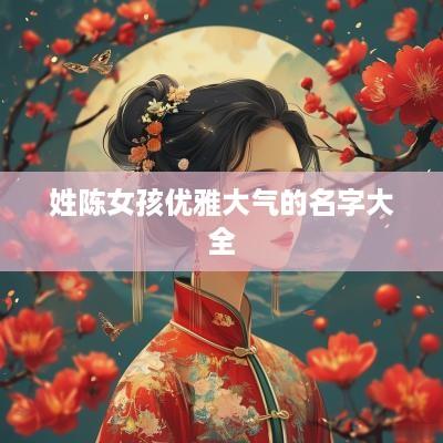 姓陈女孩优雅大气的名字大全