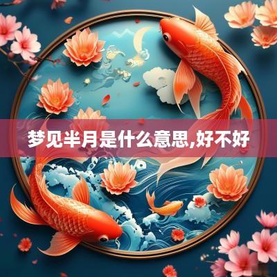 梦见半月是什么意思,好不好