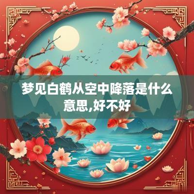 梦见白鹤从空中降落是什么意思,好不好