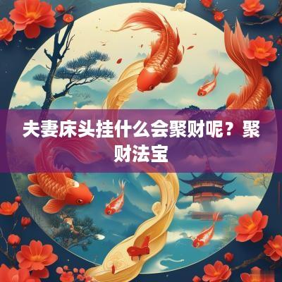 夫妻床头挂什么会聚财呢？聚财法宝