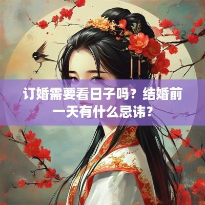 订婚需要看日子吗？结婚前一天有什么忌讳？