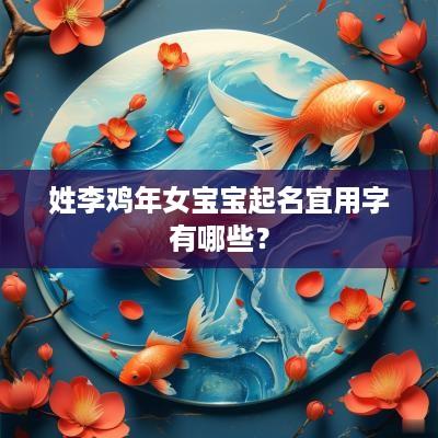 姓李鸡年女宝宝起名宜用字有哪些？
