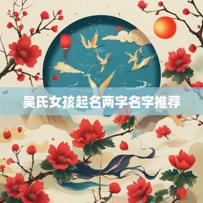 吴氏女孩起名两字名字推荐