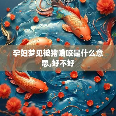 孕妇梦见被猪嘴咬是什么意思,好不好