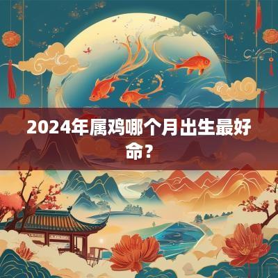 2025年属鸡哪个月出生最好命？
