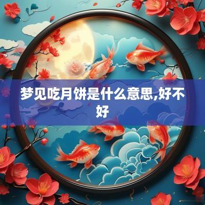 梦见吃月饼是什么意思,好不好