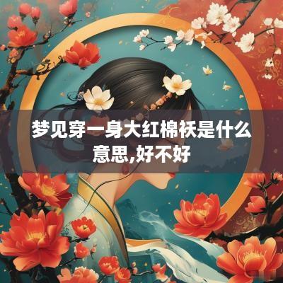 梦见穿一身大红棉袄是什么意思,好不好