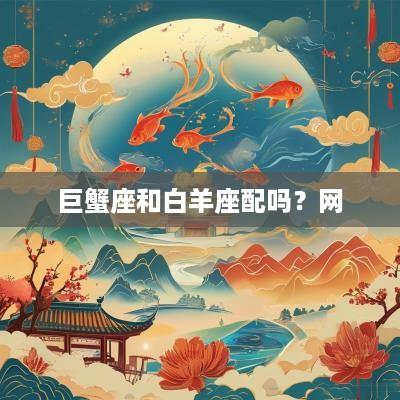 巨蟹座和白羊座配吗？网