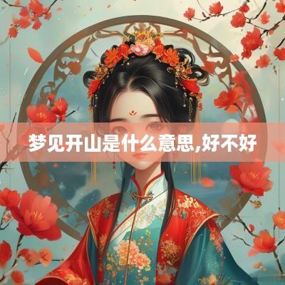 梦见开山是什么意思,好不好