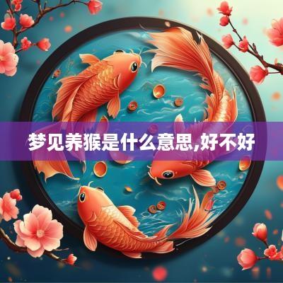 梦见养猴是什么意思,好不好