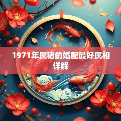 1971年属猪的婚配最好属相详解 1971年属猪的婚配最好属相详解