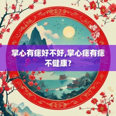 掌心有痣好不好,掌心痣有痣不健康？