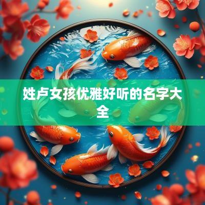 姓卢女孩优雅好听的名字大全
