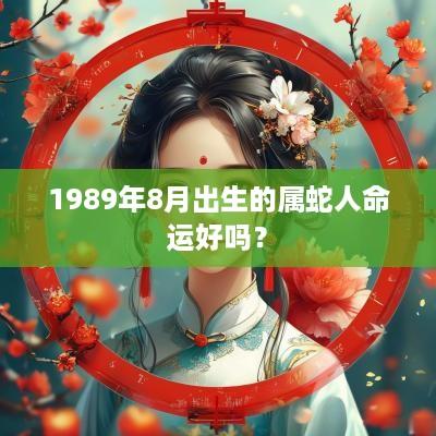 1989年8月出生的属蛇人命运好吗？