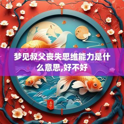 梦见叔父丧失思维能力是什么意思,好不好