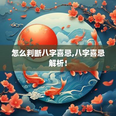 怎么判断八字喜忌,八字喜忌解析！