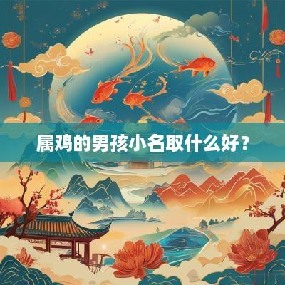 属鸡的男孩小名取什么好？