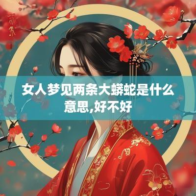 女人梦见两条大蟒蛇是什么意思,好不好