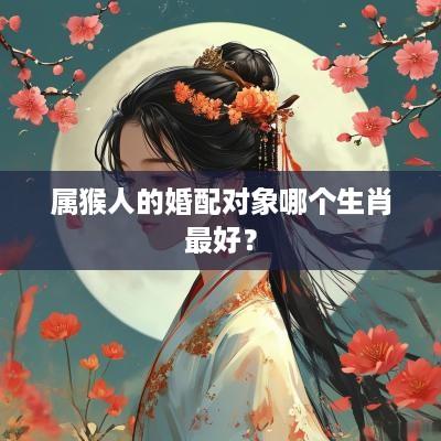 属猴人的婚配对象哪个生肖最好？