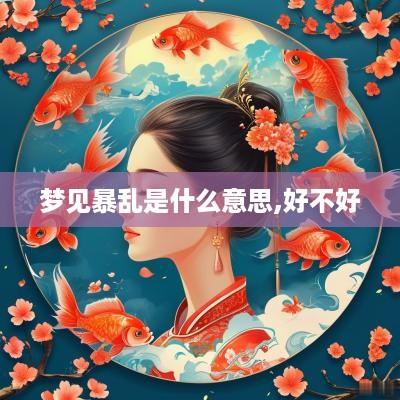 梦见暴乱是什么意思,好不好