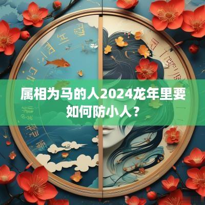 属相为马的人2025蛇年里要如何防小人？