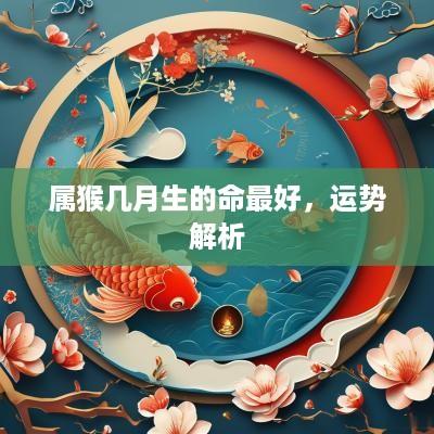 属猴几月生的命最好，运势解析